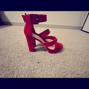 Red thick heel